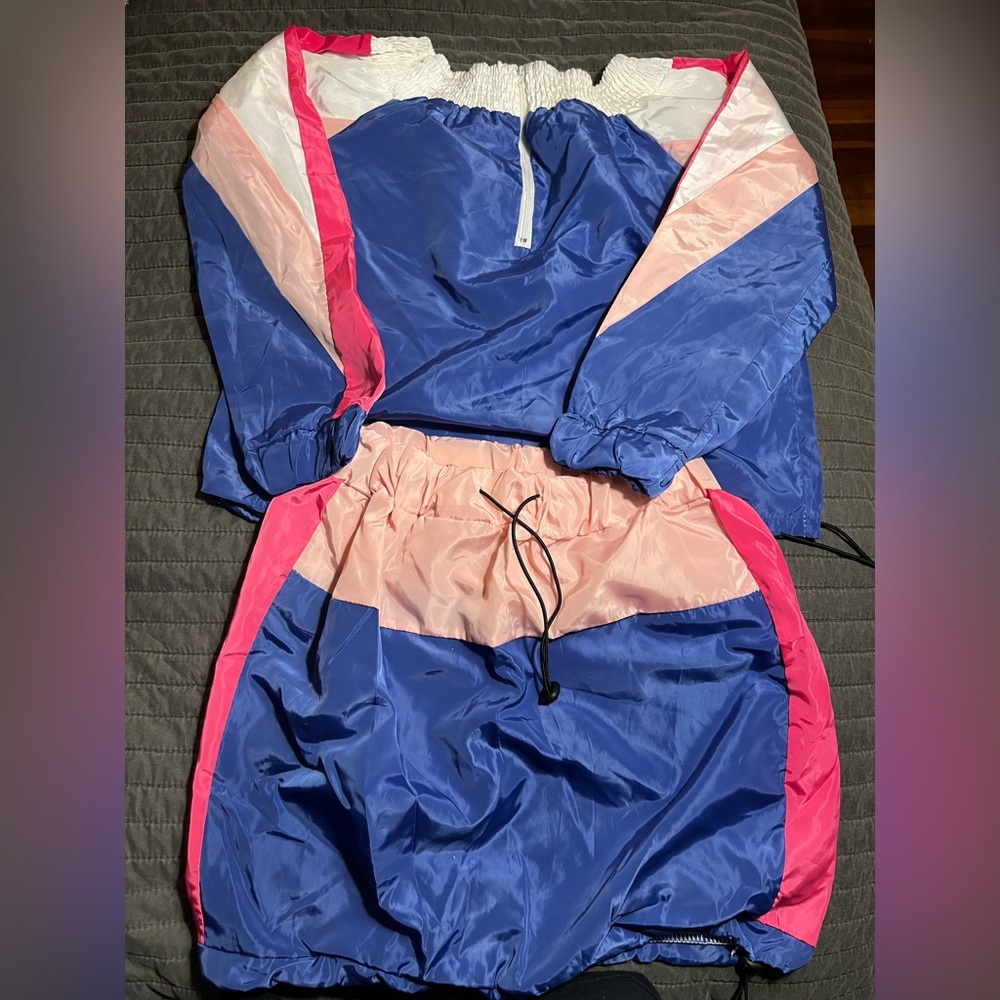 Colorblock Windbreaker Set